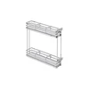 GTV MovixPro side cargo basket, 2 shelves, for cabinet 150mm, without guides, chrome, mat whit