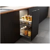GTV MovixPro side cargo basket, 2 shelves, for cabinet 400 mm, without guides, chrome, mat whi