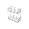 MovixPro side cargo basket, 2 shelves, for cabinet 500 mm, without guides, chrome, mat whi
