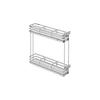 GTV MovixPro side cargo basket, 2 shelves, for cabinet 150mm, without guides, chrome, mat whit