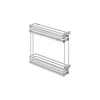 GTV MovixPro side cargo basket, 2 shelves, for cabinet 150mm, without guides, chrome, mat whit