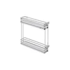 GTV MovixPro side cargo basket, 2 shelves, for cabinet 150mm, without guides, chrome, mat whit