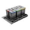 MULTINO 800 2X15L container system + 2X7 + 3 trays, GRAPHITE Pilkas