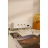 Nico furniture socket, 3 x Schuko socket, USB A+C, 1.5m cable, baltas with mounting