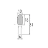 Oval rotary burr E, 10x16