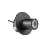 Point MINI adjustable LED luminaire, 12V DC, 0.5W, 1x2835 LED, 3000K, juodas, 2m cable