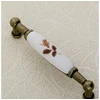 Porcelain handle 728B C=96mm antique brass B-autumn rose