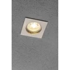PORTO lubinis taškinis šviestuvas, IP20, kvadratinis, inox, TYPE DS10