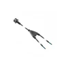 Power Cable Splitter (Double) with Euro Plug, AC230V, rubber, 2m, 3x1mm2, juodas