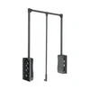 Pull-down wardrobe rail – oil 875mm - 1200mm (plieno-100% pilka)
