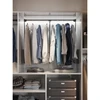 Pull-down wardrobe rail – oil 875mm - 1200mm (plieno-100% pilka)