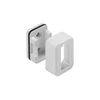 Rectangular socket with end cap, baltas