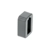 Rectangular socket with end cap, pilka anthracite