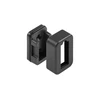 Rectangular socket with end cap, pilka anthracite