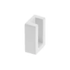 Rectangular socket without end cap, baltas