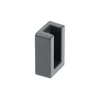 Rectangular socket without end cap, pilka anthracite