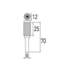 Rotary burr with teeth B, 12x25