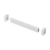 Set; rectangular clothes bar L = 3m + rosette without plugs 2 pcs; Baltas color