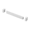 Set; rectangular clothes bar L = 3m + rosette with a cap 2 pcs; Baltas color
