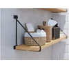 Shelf support BAR, 21x17 cm, juodas mat