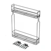 Side cargo basket, mounting for H45 ball guides, 2 shelves, cabinet 150 mm, without anthra