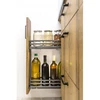 Side cargo basket MovixPro, 2 shelves, for 200mm cabinet, without slides, anthracite RAL 7