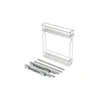Side cargo basket, tandem type slide mounting, 2 shelves, cabinet 150 mm, without guides,