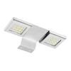 Square LED luminaire for double cabinet calderon, 12V, 18 led, warm baltas, chrome plated
