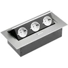Stalinis prailgintuvas 3x schuko lizdas, be laido, aliuminis