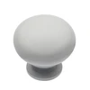 Steel knob BERGAMO baltas glossy