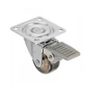 Transparent caster ruda with brake