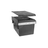 Trash bin for cabinet 600mm, front mounting, side mounting, slide H45, anthracite