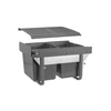 Trash bin on guide H45 2x15l for cabinet 450 mm anthracite