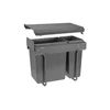 Trash bin on guide H45 for cabinet 300mm 10l +20l anthracite
