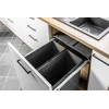 Trash bin with front mounting on slide H45 2x34l for cabinet 600 mm anthracite