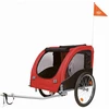 Trixie Dviračio priekaba L 75x86x80 (145) cm, juoda/raudona (Pažeista pakuotė)