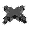X jungtis trifazėms X-RAIL šynoms, 166x166 mm, juoda