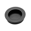 Zamak flush pull handle B224 round juodas