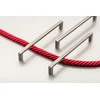 Zamak handle BAGIO C=160mm brushed steel