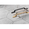 Zamak handle FLAVIO C=128 mm juodas matt