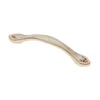 Zamak handle ROYAL C=96mm amber/auksinis
