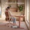 Biuro kėdė Desktronic SitOne Rožinė, 4D porankiai, 6 reguliuojami taškai, BIFMA sertifikatas