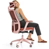 Biuro kėdė Desktronic SitOne Rožinė, 4D porankiai, 6 reguliuojami taškai, BIFMA sertifikatas