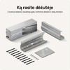 Desktronic Darbo stalo metalinis laidų laikiklis Pilkas