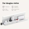 Desktronic Darbo stalo metalinis laidų laikiklis Baltas