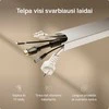 Desktronic Magnetinis darbo stalo laidų laikiklis, Metalinis, Baltas