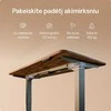 Elektrinis reguliuojamo aukščio stalas Desktronic HomePro Riešutmedžio masyvas/Pilkas, 200x80cm, Dvigubas motoras, USB ir USB-C įkrovimo lizdai