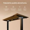 Elektrinis reguliuojamo aukščio stalas Desktronic HomePro Ąžuolo masyvas/Juodas, 160x80cm, Dvigubas motoras, USB ir USB-C įkrovimo lizdai