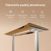 Elektrinis reguliuojamo aukščio stalas Desktronic HomeOne Bambukas/Baltas, 140x70cm, Dvigubas motoras, USB ir USB-C įkrovimo lizdai