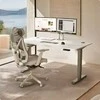 Elektrinis reguliuojamo aukščio stalas Desktronic HomePro Pilkas/Baltas, 120x60cm, Dvigubas motoras, USB ir USB-C įkrovimo lizdai